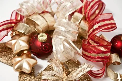 Dekoration mit Weihnachtskugeln Stock Photos