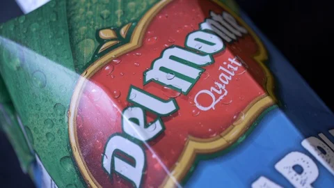 Del monte nectar logo closeup top shot 4k Stock Footage 108066209