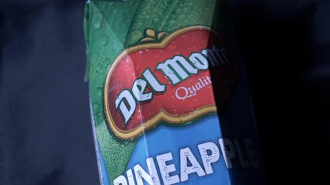 Del monte nectar logo mediume closeup with shadows top shot 4k Stock Footage 108061754