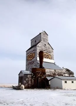 Delapitated Grain Elevator Stock Photos
