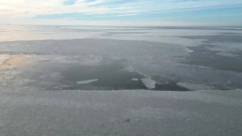 Delaware  Bay is Frozen Stock Footage 299971015