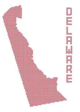 Delaware Dot Map Stock Illustration