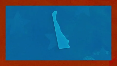 Delaware Election Map Animation on Blue Background Vídeo Stock 347568465