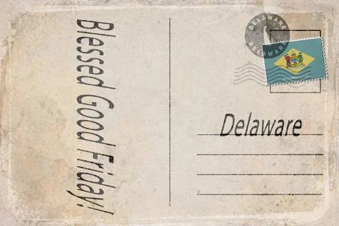 Delaware Good Friday State Holiday Background Stock Illustration