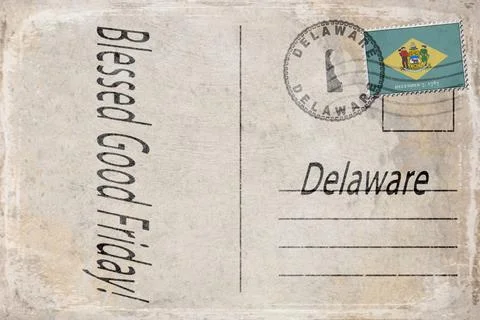 Delaware Good Friday State Holiday Background Stock Illustration