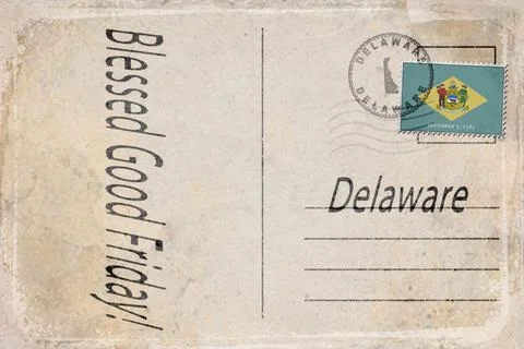 Delaware Good Friday State Holiday Background Stock Illustration