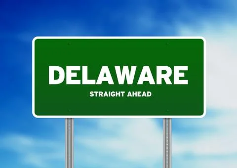 Delaware highway sign 스톡 일러스트