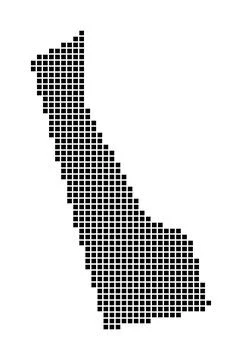 Delaware map. Map of Delaware in dotted style. Borders of the us state fill.. イラスト素材