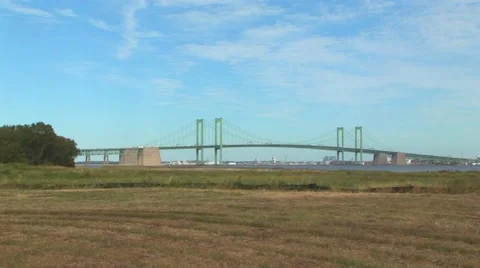 Delaware Memorial Bridge Stock Footage 40683928
