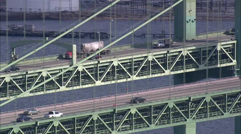 Delaware Memorial Bridge Stock Footage 65426724