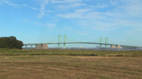Delaware Memorial Bridge Loop Stock Footage 38764448