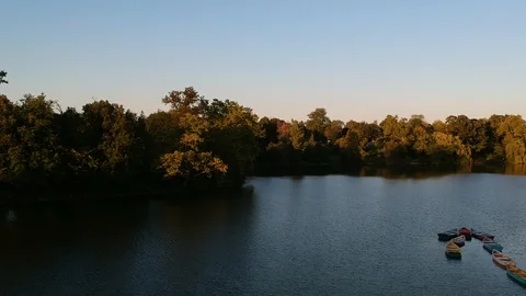 Delaware Park Lake Stock Footage 98218476