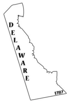 Delaware State and Date Stock Illustration