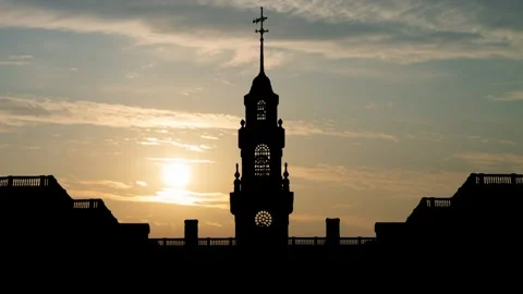 Delaware State Capitol and Legislative Hall in Dover, Time Lapse at Sunrise Stock Footage 279908591