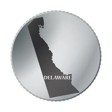 Delaware State Coin Stock Illustration