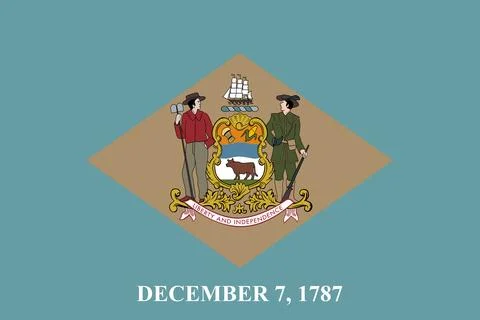 Delaware State Flag background illustration Stock Illustration