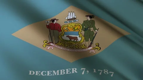 Delaware State Flag Stock Footage 276104877