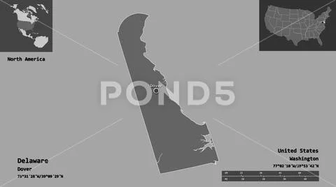 Delaware, state of Mainland United States. Previews. Bilevel Stock Illustration