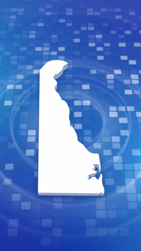 Delaware State Map Intro Stock Footage 260129779