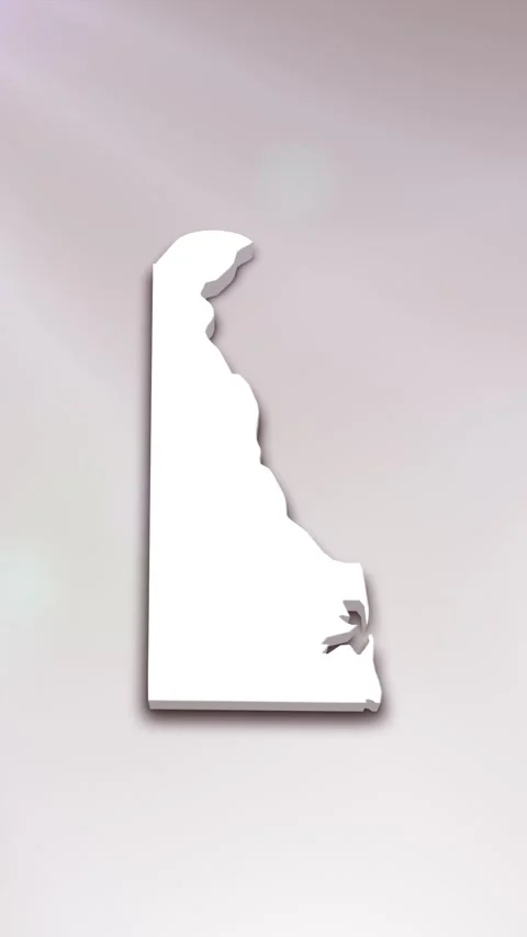 Delaware State Map Intro Stock Footage 261977193