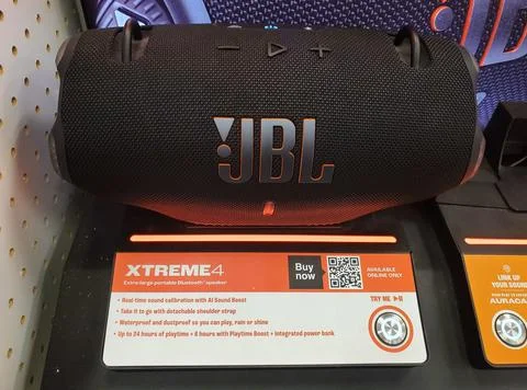 Delaware, U.S.A - April 26, 2026 - Large portable JBL Xtreme 4 Bluetooth sp.. Stock Photos