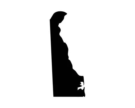 Delaware US Map. DE USA State Map Stock Illustration