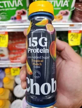 Delaware, U.S.- Oct 29, 2025 - The Chobani Greek yogurt protein drink in th.. Stock Photos