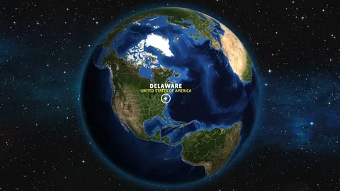 DELAWARE - USA Map Zoom Stock Footage 88013735