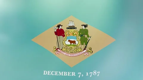 Delaware Waving flag Stock Footage 297497940