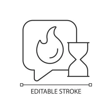 Delay response time linear icon Stock Illustration