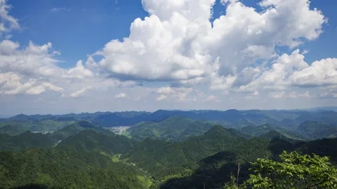 The delay of sky in Wuling Mountain area of China on July 27, 2025. Stock Footage 314106993