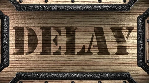 Delay on wooden stamp Stock Footage 8764597