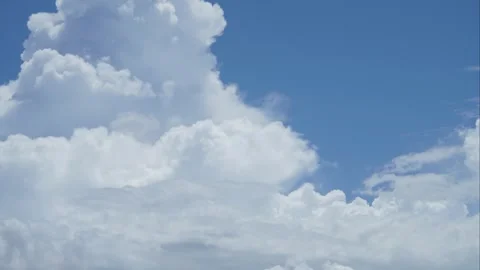Delayed Blue Sky with Cotton Candy Clouds Stock Footage 304231880
