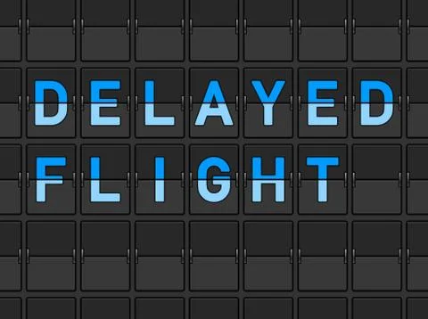 Delayed Flight Flip Board Illustrazione stock
