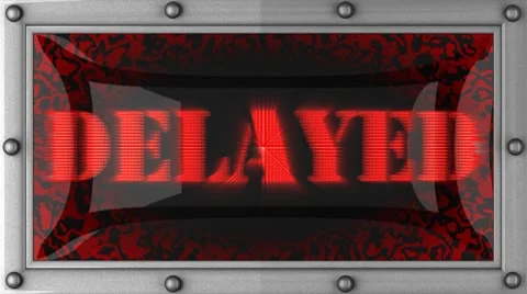 Delayed on led 動画素材 8693942