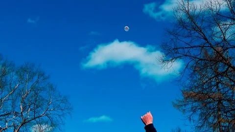 Delayed punch racket in the shuttle when serving in the game badminton Stock Footage 75563876