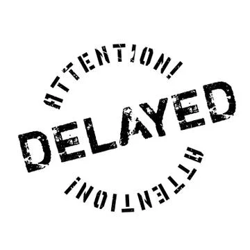 Delayed rubber stamp Stock Illustration