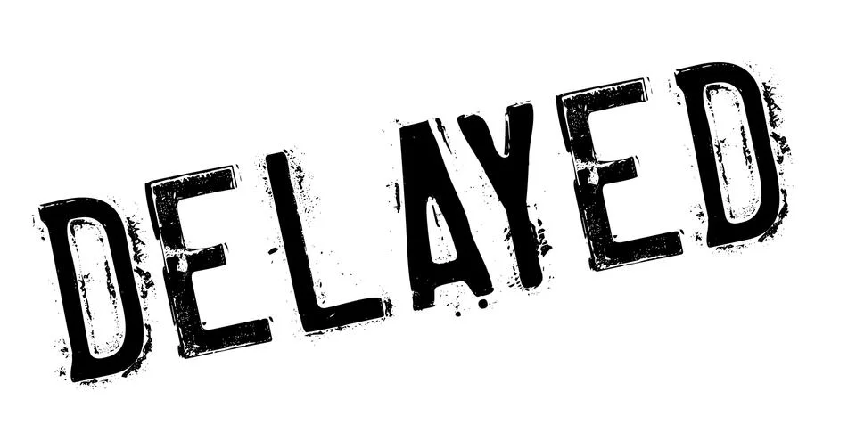 Delayed rubber stamp Stock Illustration
