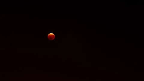 Delayed shooting of the moon and moon in the night sky Stock Footage 274117889