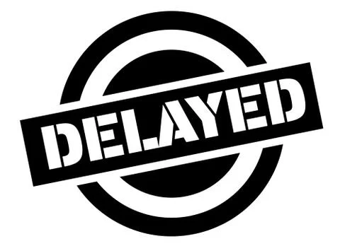 Delayed stamp on white Stock Illustration
