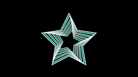 Delayed stroke animation with rotating wiggling shape. Retro christmas Stock Footage 291194753