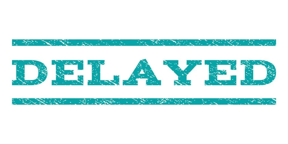 Delayed Watermark Stamp Stock Illustration