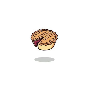 A delectable single-serving pie illustration with a lattice crust and flavo.. Stock Illustration
