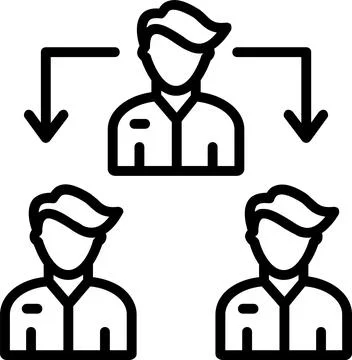 Delegate Line Icon Design Illustrazione stock