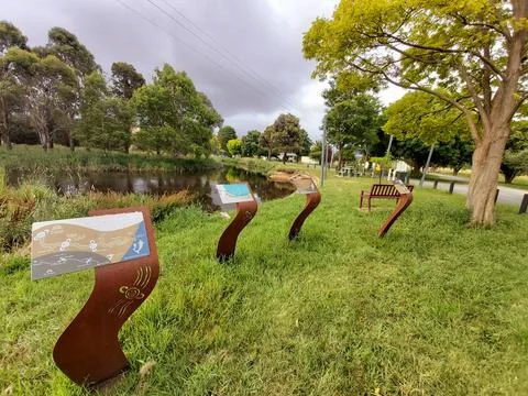 Delegate park sign information Foto stock