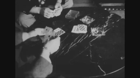 Delegates play card games and enjoy a leisure time - 1971 Stock-Footage 105496940