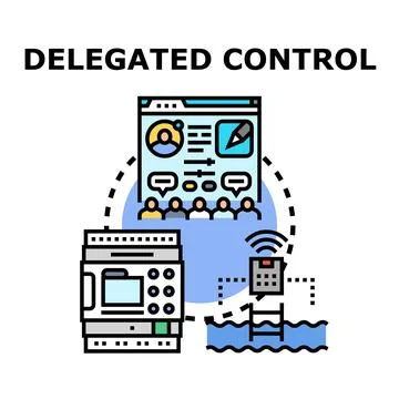 Delegating control managing remote systems and access Stock Illustration