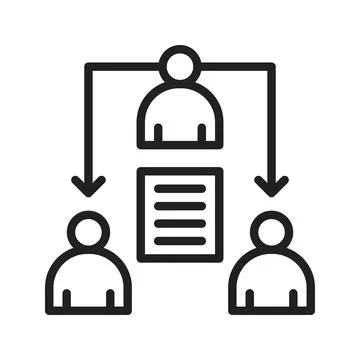 Delegating Task Icon Image. Stock Illustration