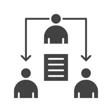 Delegating Task Icon Image. Stock Illustration
