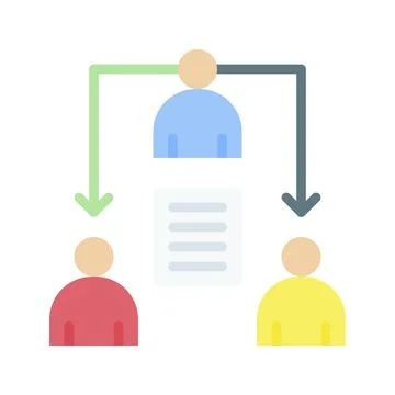 Delegating Task Icon Image. Stock Illustration